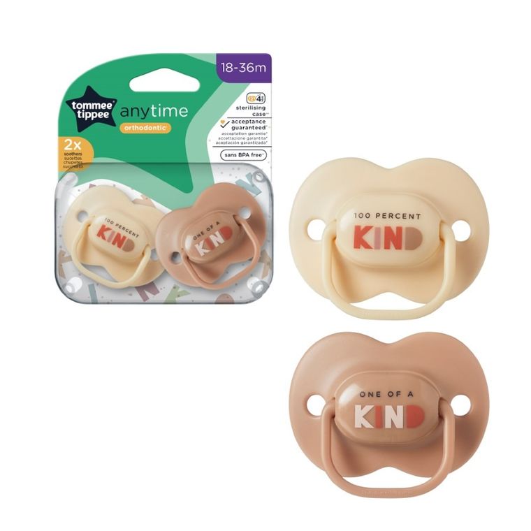 Tommee Tippee, Anytime, smoczek uspokajający, 18-36 m, 2 szt.