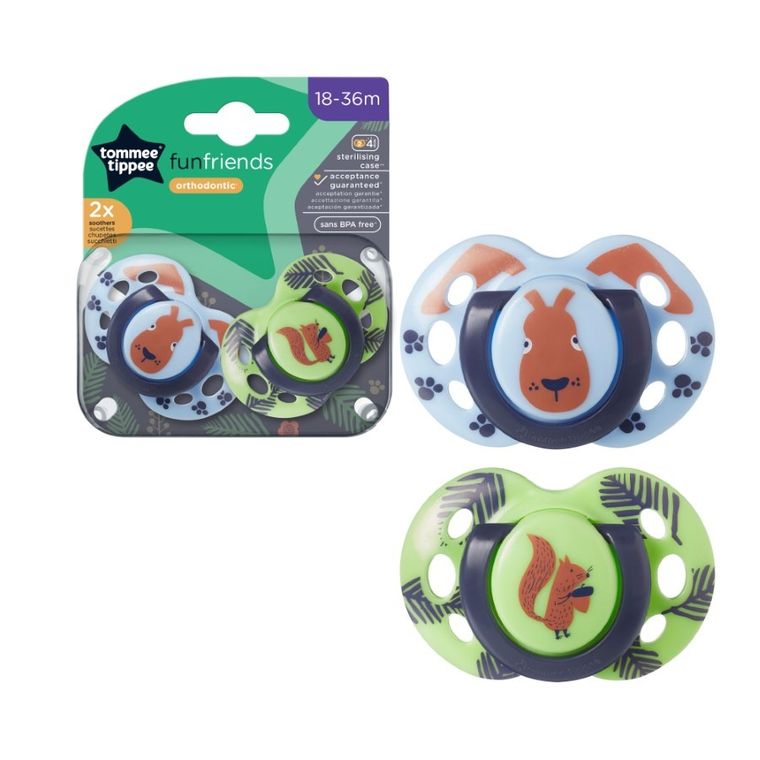Tommee Tippee, Fun, smoczek uspokajający, 18-36 m, 2 szt.