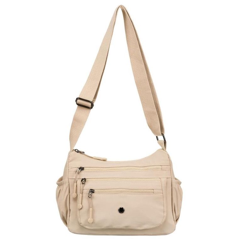 Torebka listonoszka, beżowa, Peterson