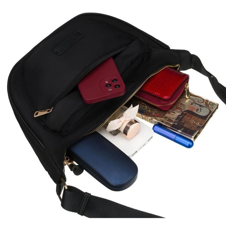 Torebka listonoszka, czarna, Peterson