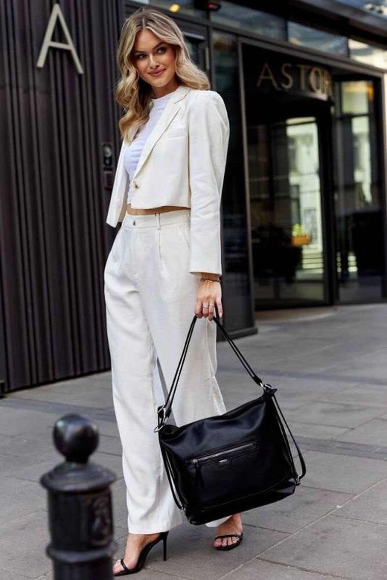 Torebka listonoszka, czarna, skóra ekologiczna, Rovicky