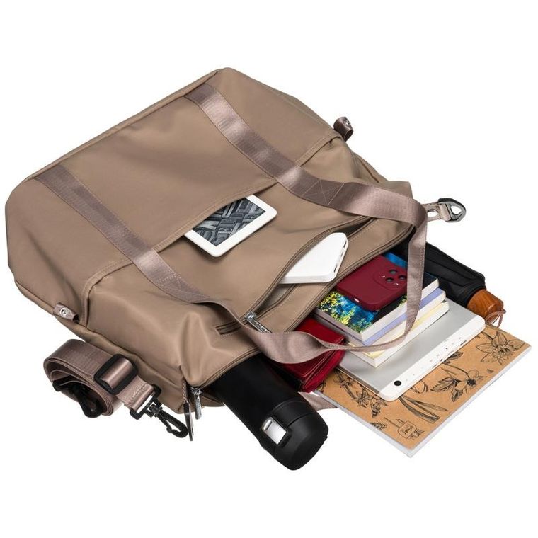 Torebka shopper, beżowa, Peterson