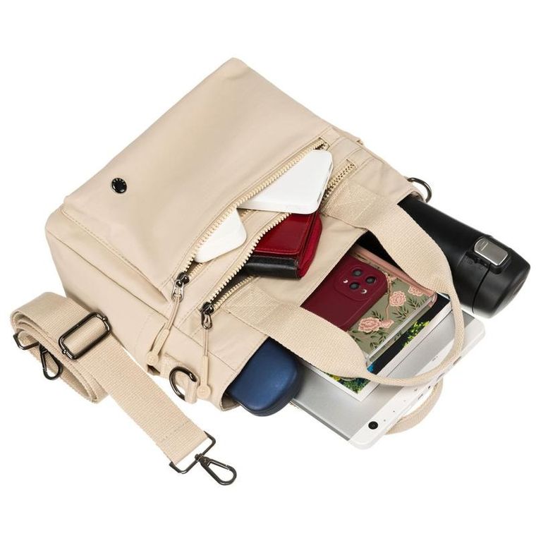 Torebka shopper, beżowa, Peterson