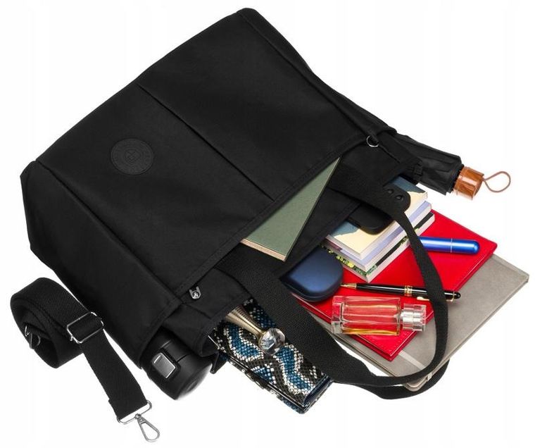 Torebka shopper, czarna, Peterson