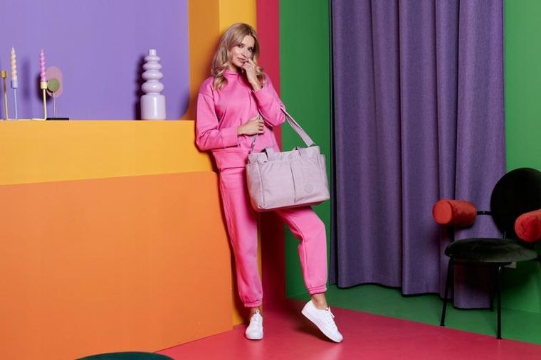 Torebka shopper, różowa, Peterson