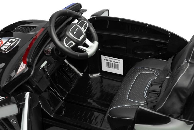 Toyz, Dodge Charger, Policja, pojazd na akumulator, czarny