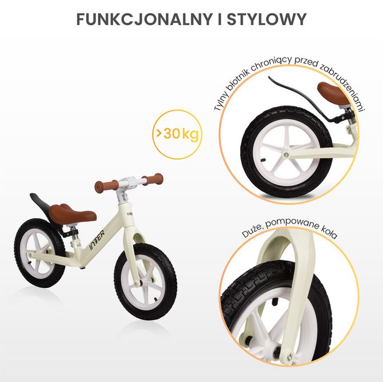 Toyz, Inter, rowerek biegowy, cream