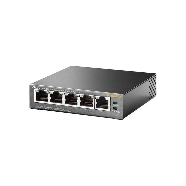 TP-Link, switch, TL-SG1005P, 5x 10/100/1000Mbps