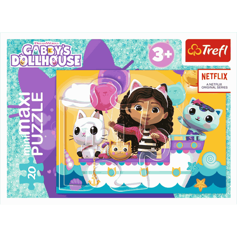 Trefl, Koci Domek Gabi, Kolorowy dzień, puzzle, 20 elementów