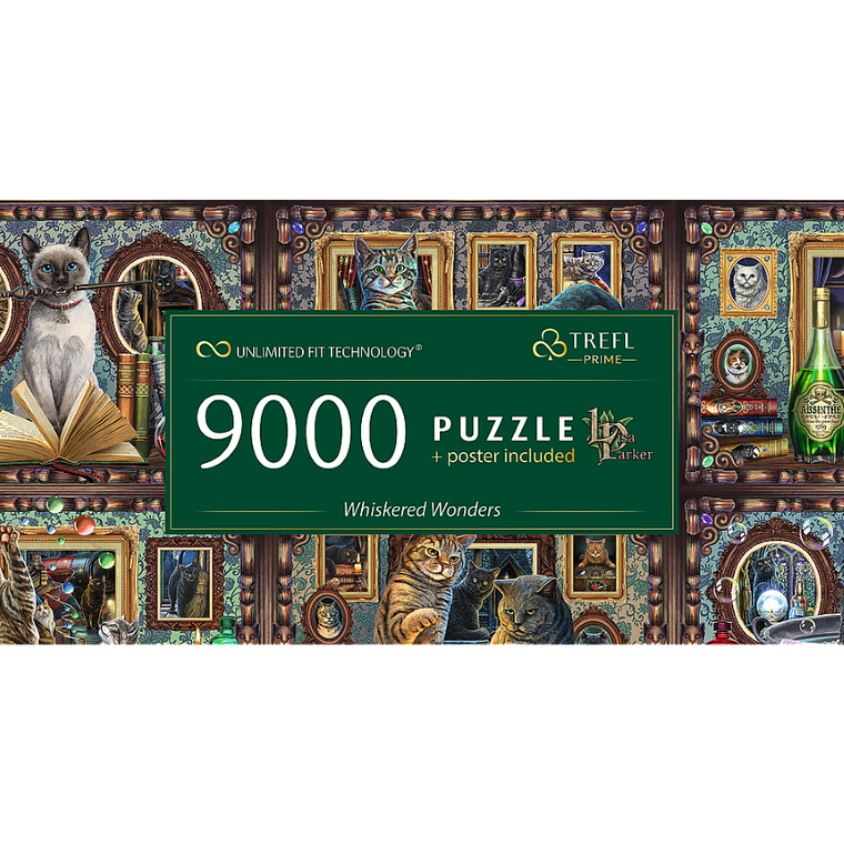 Trefl, Prime UFT, Lisa Parker, Whiskered Wonders, puzzle z plakatem, 9000 elementów