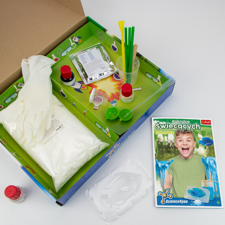 Trefl, Science4You, Fabryka świecących Glutożelków, zestaw L