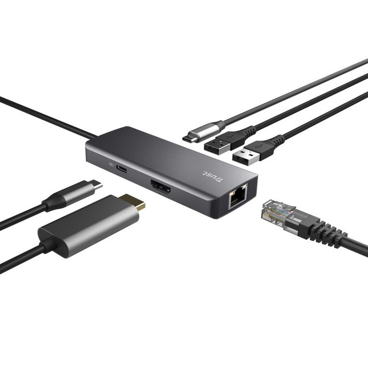 Trust, adapter, multi-port, 6w1