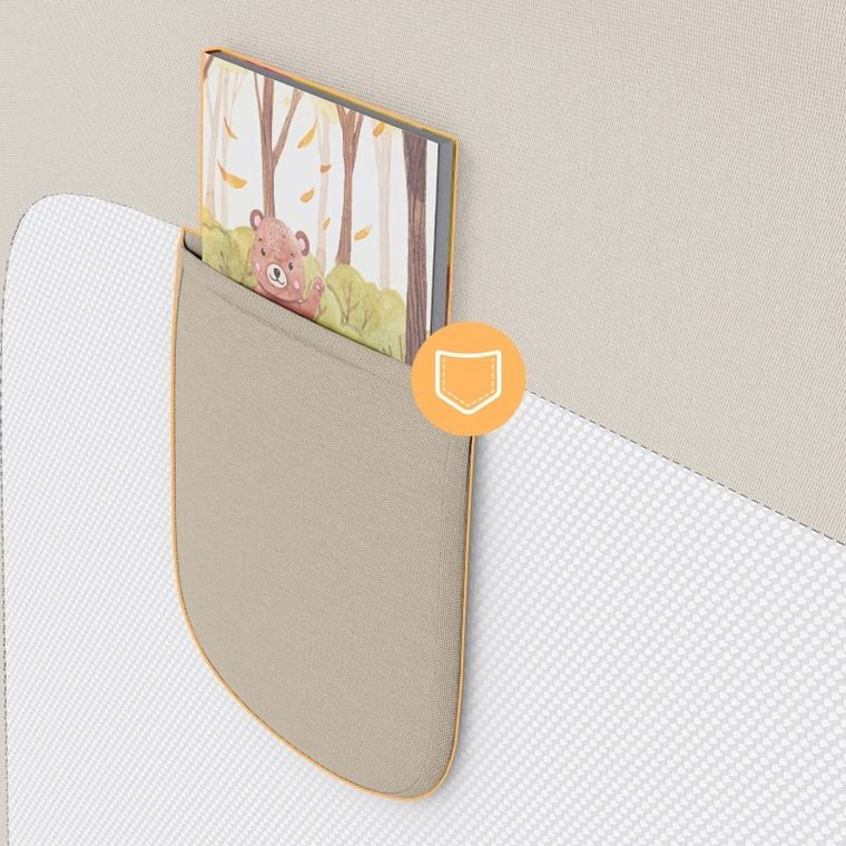 Tulano, Cover 30, barierka ochronna na łóżko, beige, 200 cm