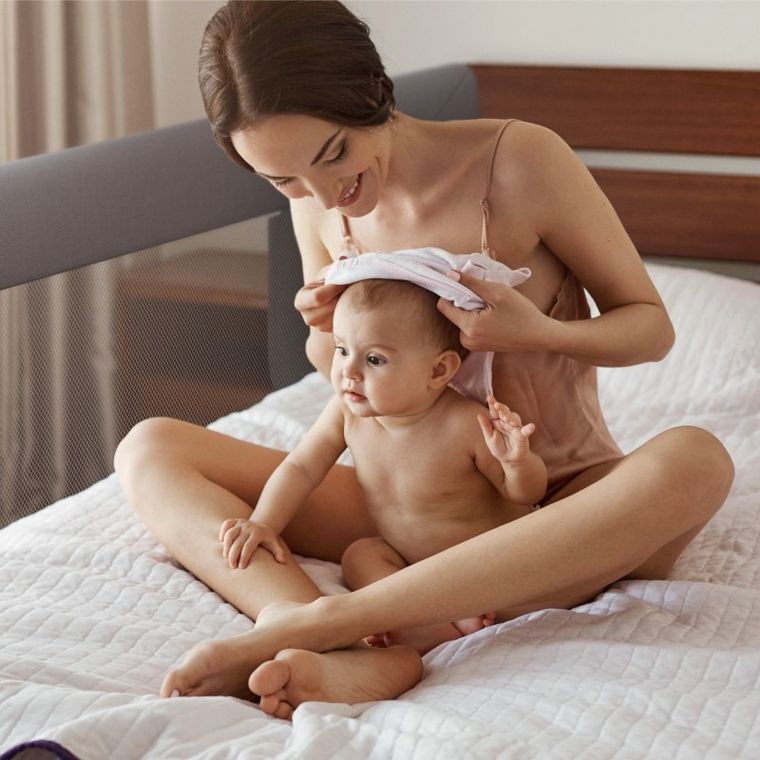 Tulano, Cover 30, barierka ochronna na łóżko, grey, 200 cm