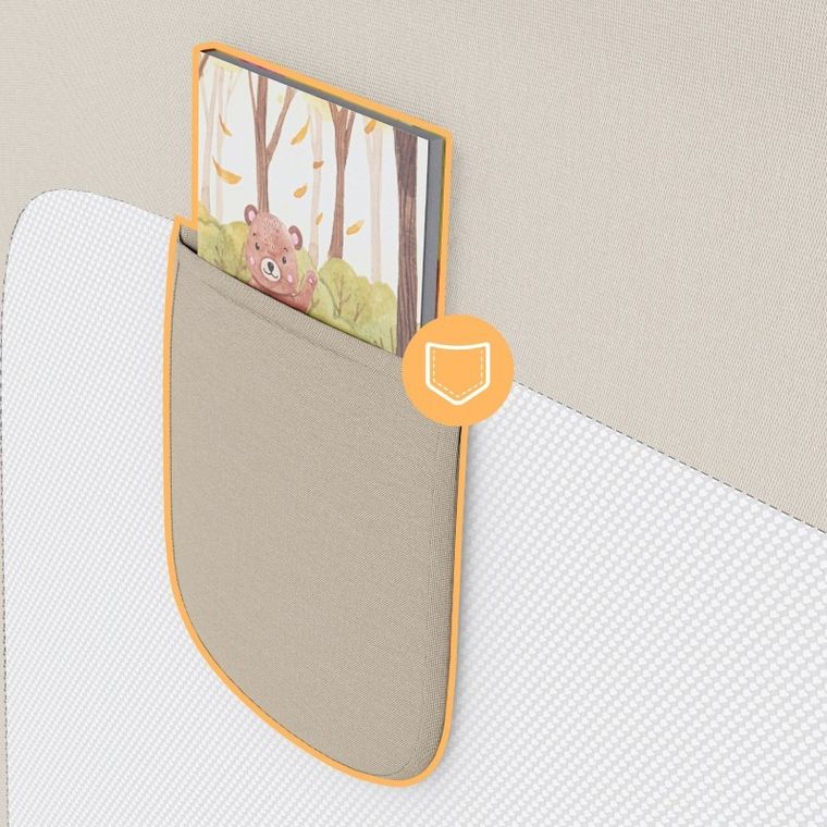 Tulano, Cover 46, barierka ochronna do łóżka, beige, 160 cm