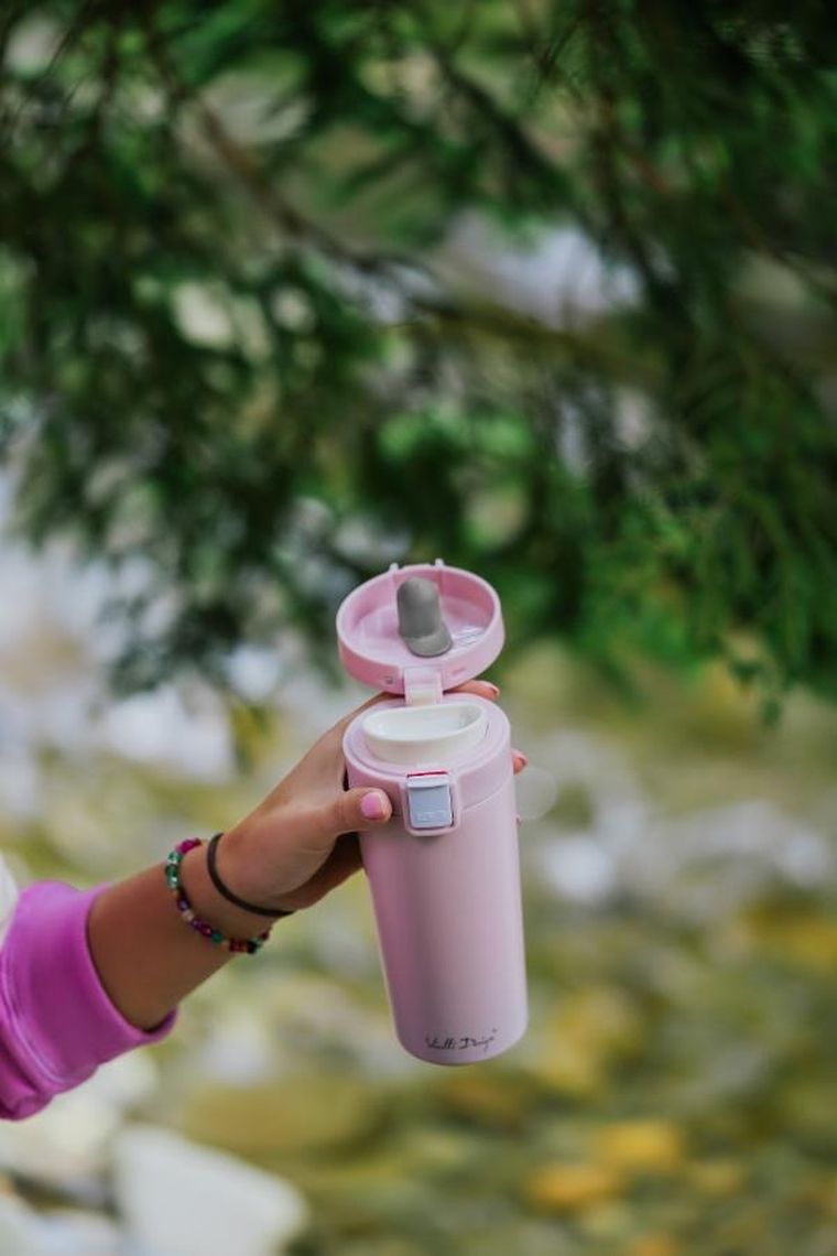 Vialli Design, Fuori, kubek termiczny, różowy, 400 ml