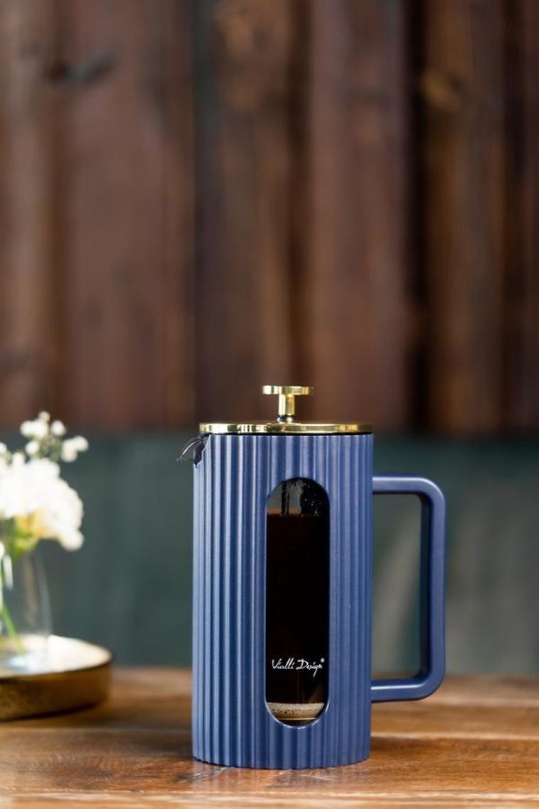 Vialli Design, Livio, zaparzacz do kawy i herbaty, indigo, 1000 ml
