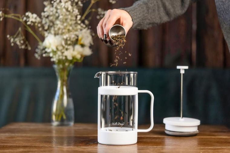 Vialli Design, Senso, zaparzacz do kawy i herbaty, biały, 1000 ml