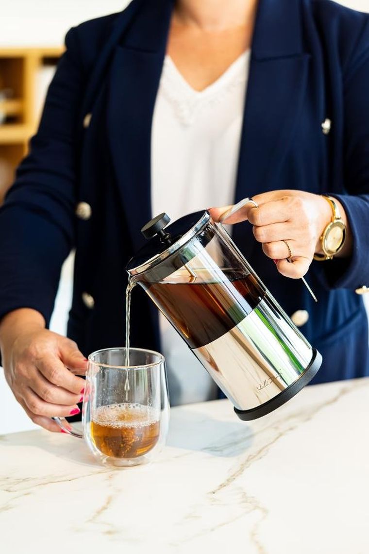 Vialli Design, zaparzacz do kawy i herbaty, 1000 ml, Diamante srebrny