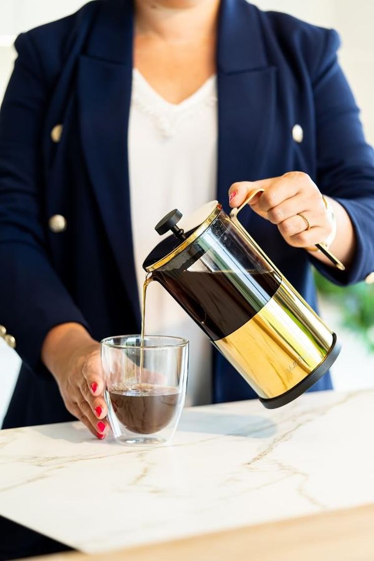 Vialli Design, zaparzacz do kawy i herbaty, 1000 ml, Diamante złoty