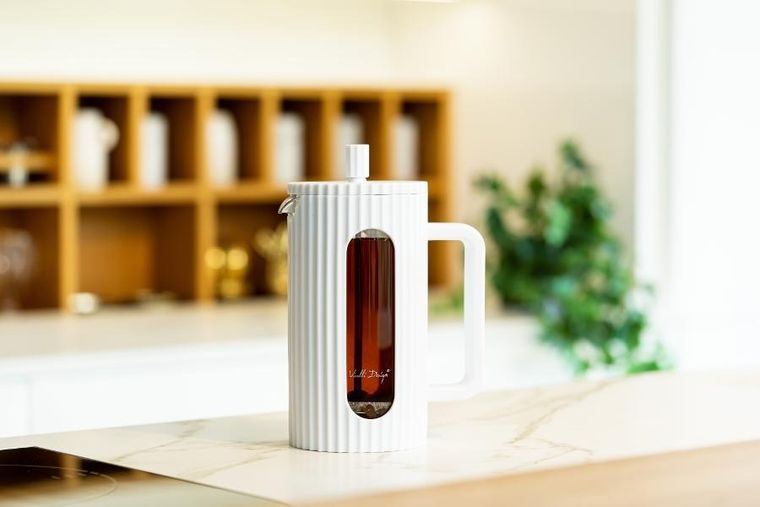 Vialli Design, zaparzacz do kawy i herbaty, 1000 ml, Livio, biały