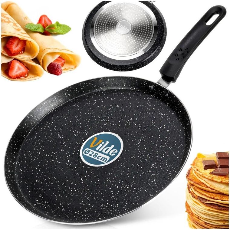 Vilde, Basic Line, patelnia do naleśników, granitowa, 28 cm