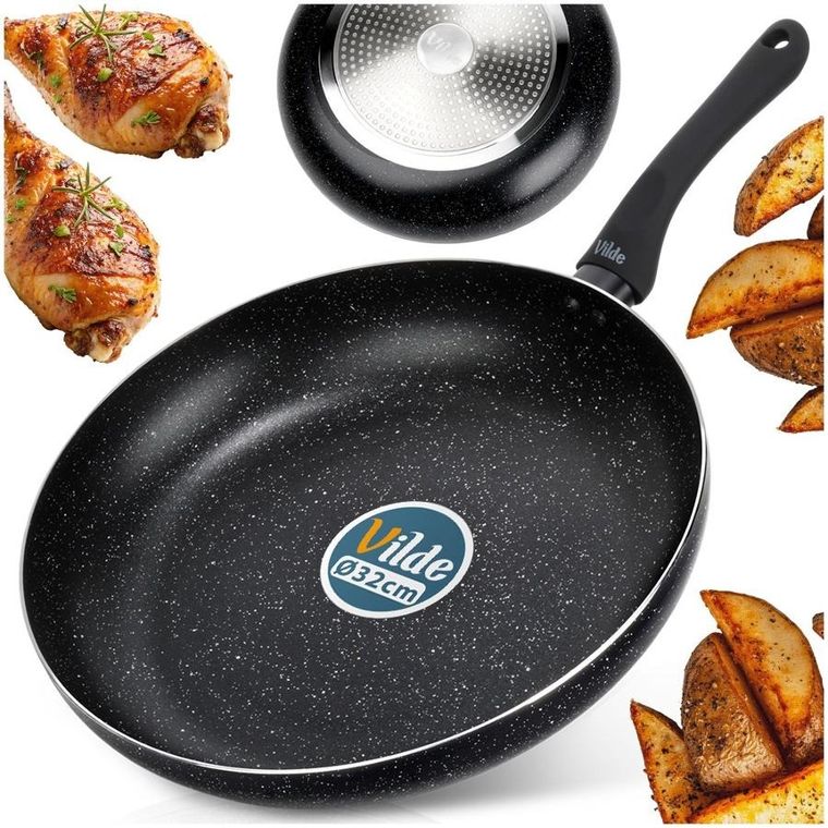 Vilde, Black Line, patelnia granitowa, 32 cm