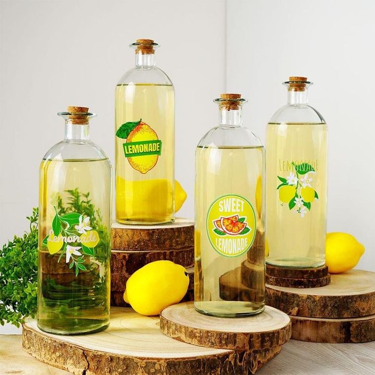 Vilde, butelka szklana na lemoniadę, z korkiem, 1 l