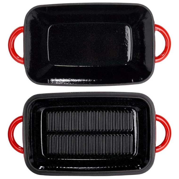 Vilde, Cast Enamel, brytfanna żeliwna emaliowana z pokrywką 2w1, 3,5l