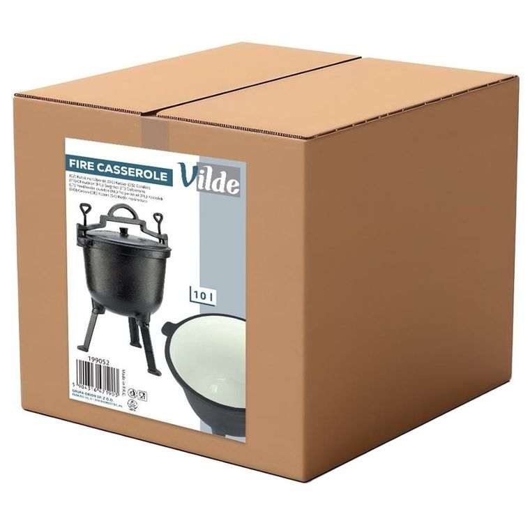 Vilde, Cast Line, kociołek żeliwny emaliowany na nóżkach z pokrywką, 10l