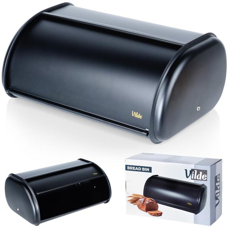 Vilde, chlebak stalowy, czarny, 43-27,5-18,5 cm
