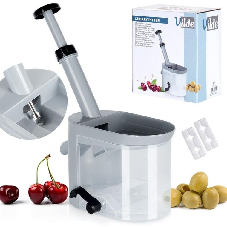 Vilde, drylownica do wiśni i oliwek z przyssawką