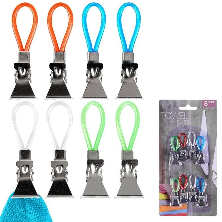 Vilde, klipsy na ręczniki, 8 szt.