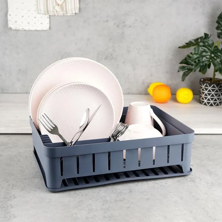 Vilde, Loft, ociekacz do naczyń, szara, 39,8-31-12 cm