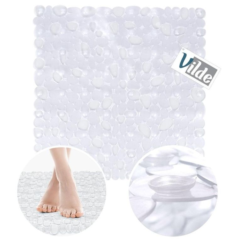 Vilde, mata antypoślizgowa pod prysznic, przezroczysta, 51-51 cm