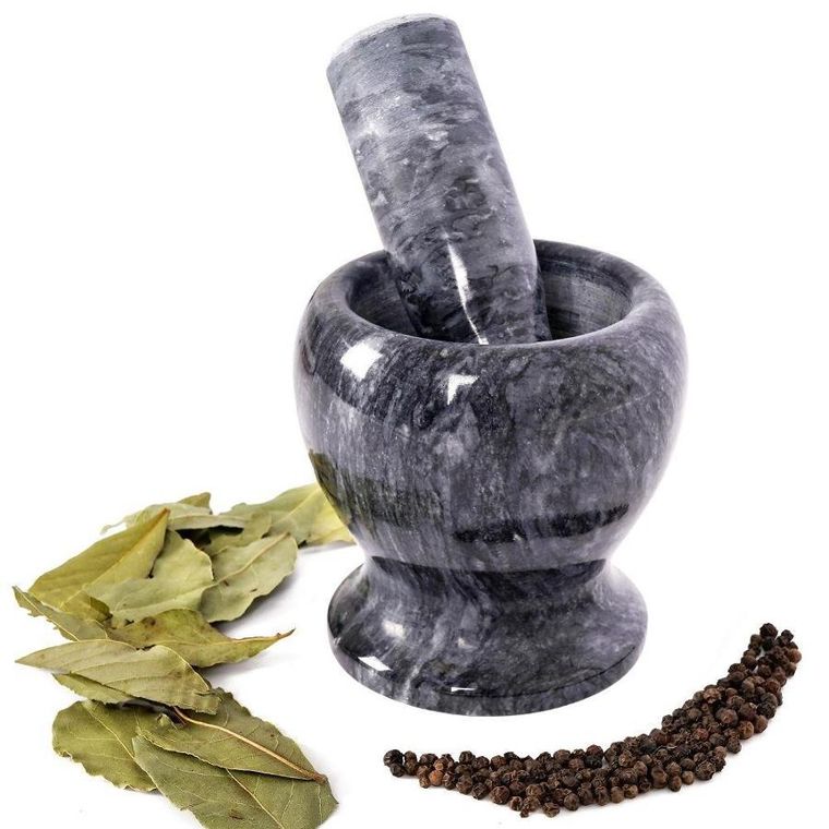 Vilde, moździerz granitowy z tłuczkiem, 11 cm