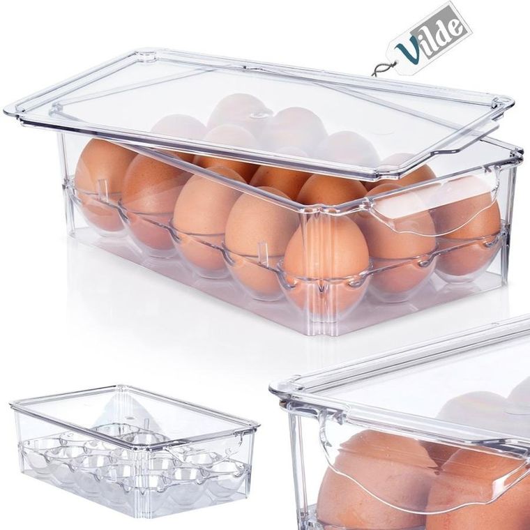 Vilde, pojemnik na jajka z pokrywką, 15 jajek