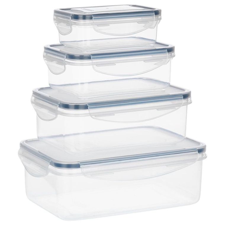 Vilde, pojemniki na żywność z pokrywką i uszczelką, 4 szt.