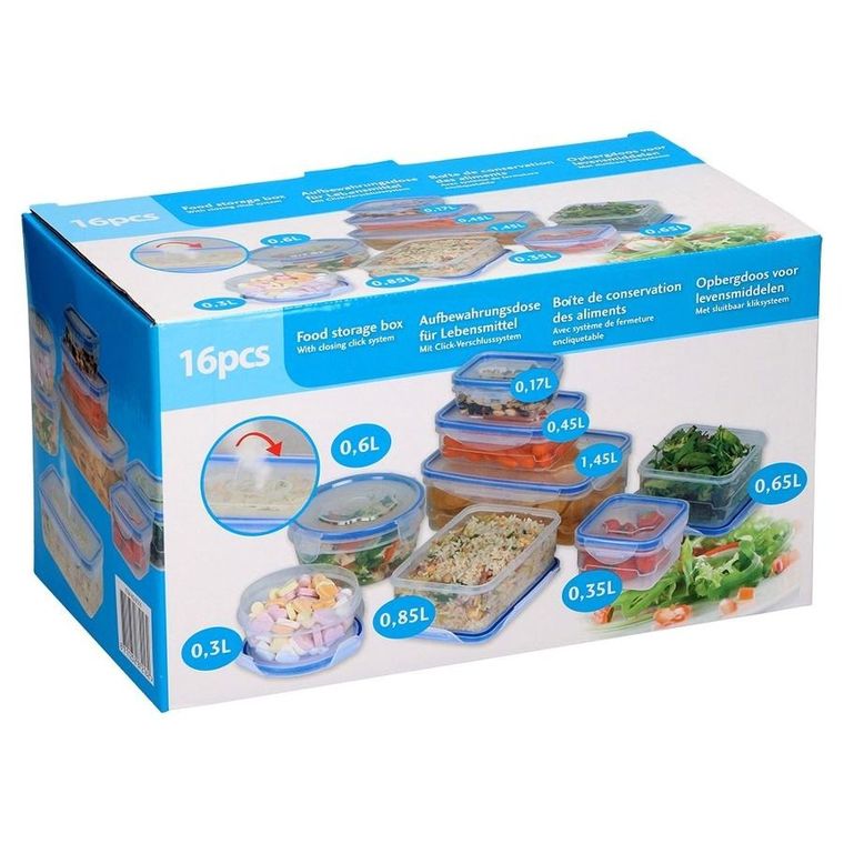 Vilde, pojemniki na żywność z pokrywką i uszczelką, 8 szt.