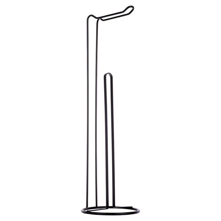 Vilde, stojak na papier toaletowy, metalowy czarny, 54 cm