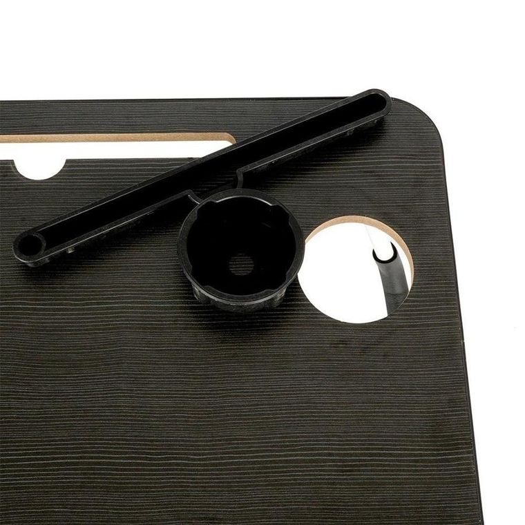 Vilde, stolik śniadaniowy do łóżka, pod laptop, składany, szary