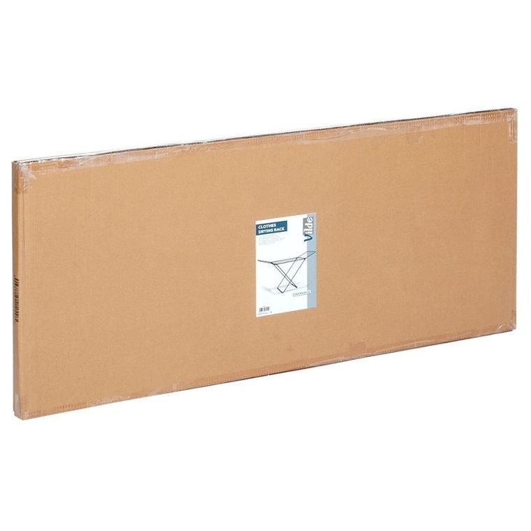 Vilde, suszarka na pranie, metalowa i rozkładana, czarna, 181 cm