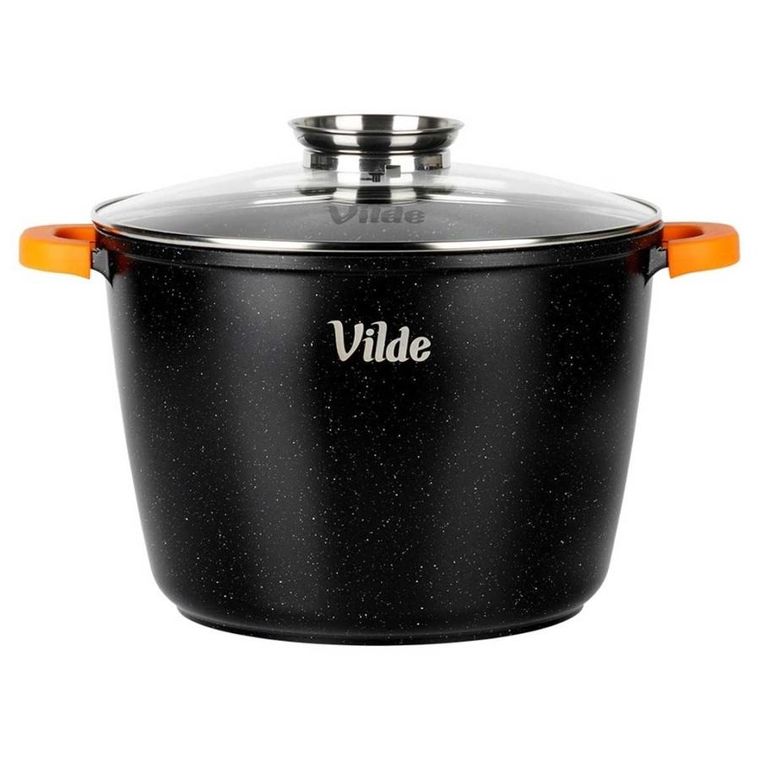 Vilde, Terruna Aroma, garnek ze szklaną pokrywką, granitowy, 28 cm, 9,7l