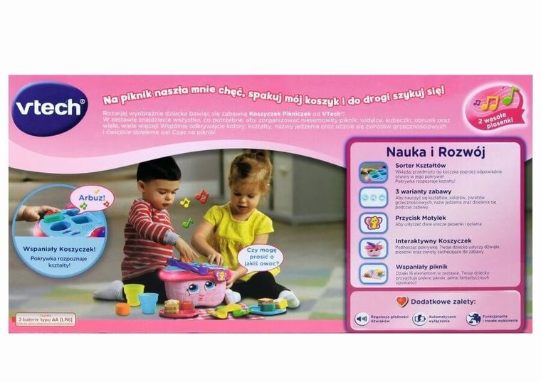 Vtech, Koszyczek Pikniczek, zabawka interaktywna