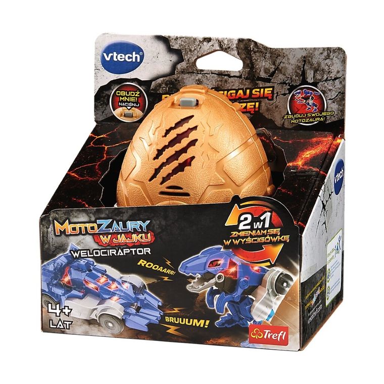 Vtech, Motozaury, Welociraptor, pojazd transformujący w jajku