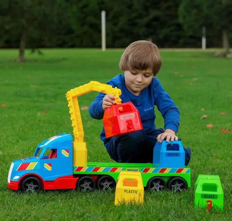 Wader, Magic Truck Basic, ciężarówka z kontenerami do recyclingu