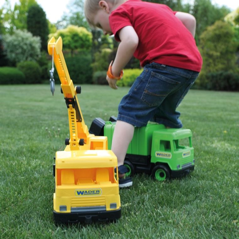 Wader, Middle Truck, dźwig, żółty