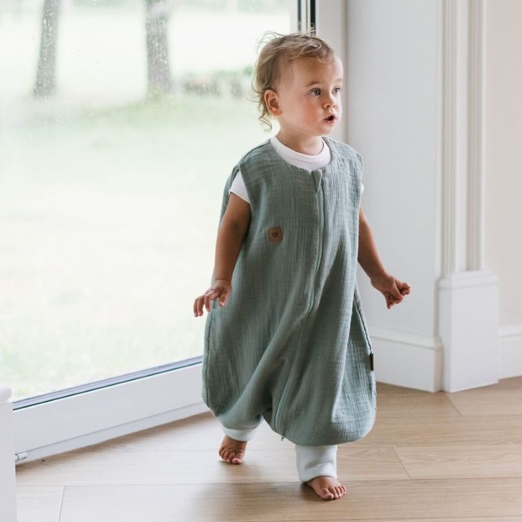 Zaffiro, Malaga, śpiworek do spania z nogawkami, muślinowy, TOG 1.5, mint, 1-2l