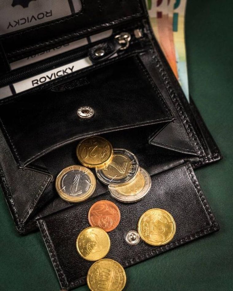 Zestaw: Portfel, Brelok, czarny, skórzany, RFID, Rovicky