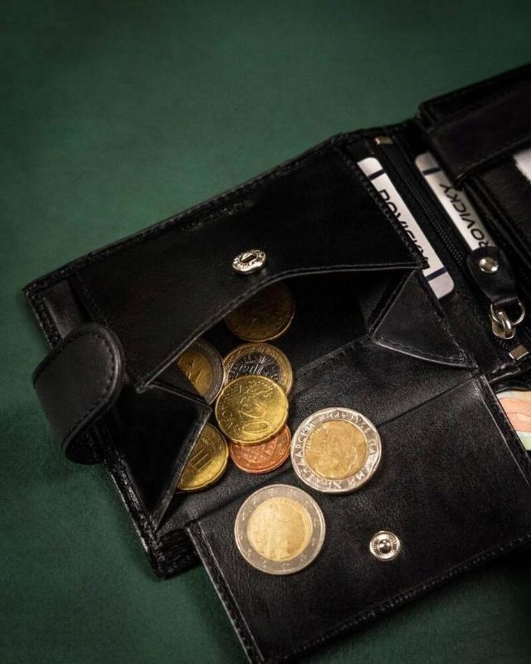 Zestaw: Portfel, Brelok, czarny, skórzany, RFID, Rovicky